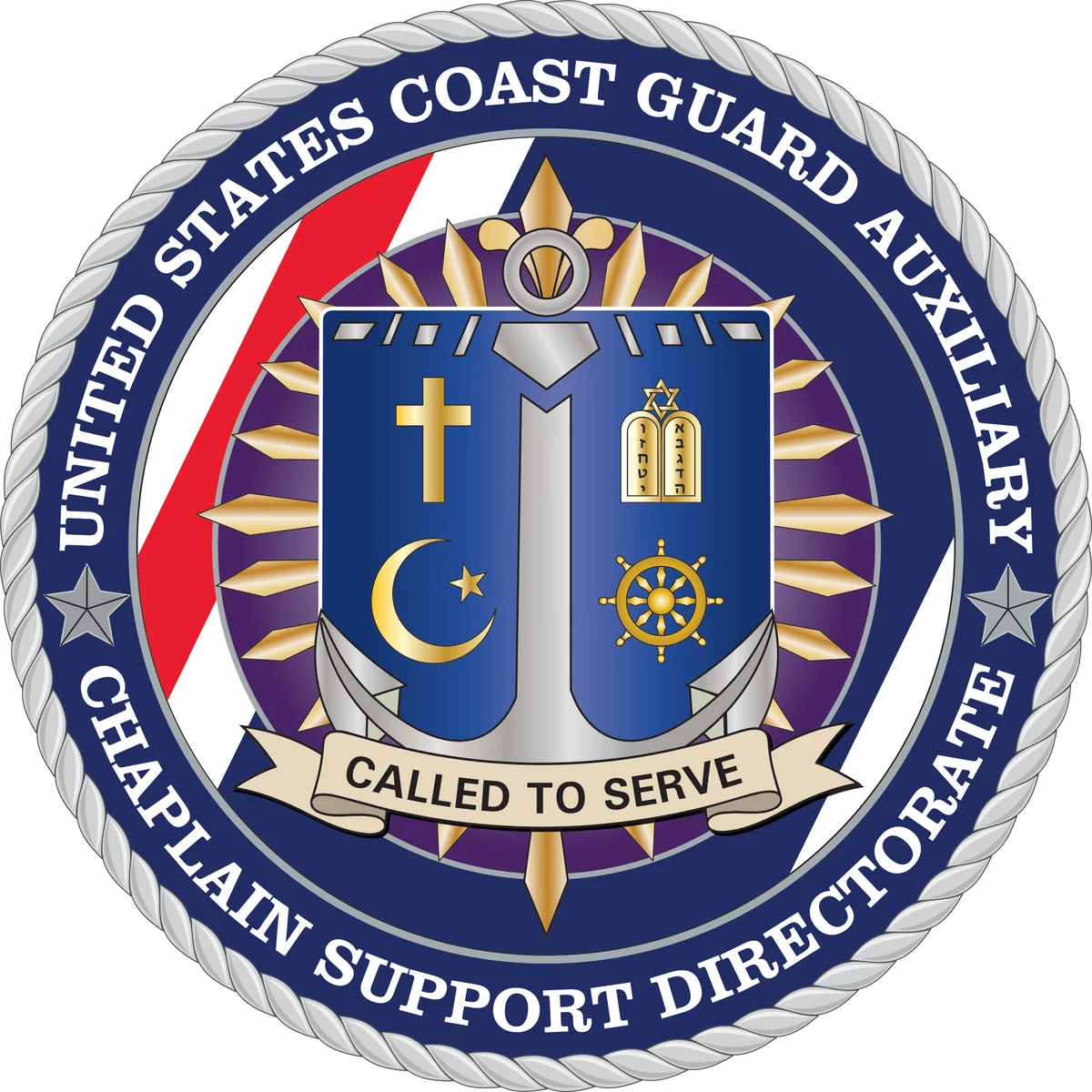 United States Coast Guard Auxiliary Chaplain Support Directorate emblem